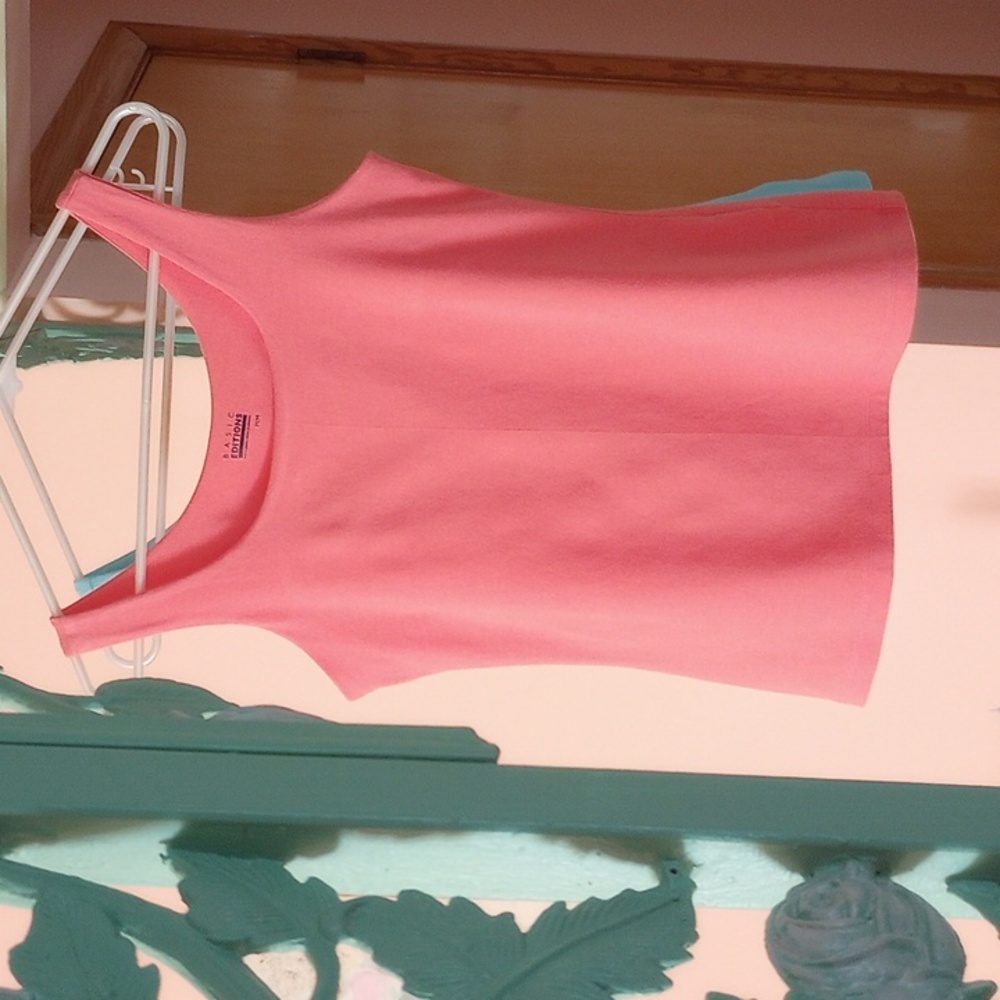Tank Tops Aqua, Peach Medium - Picture 5 of 7